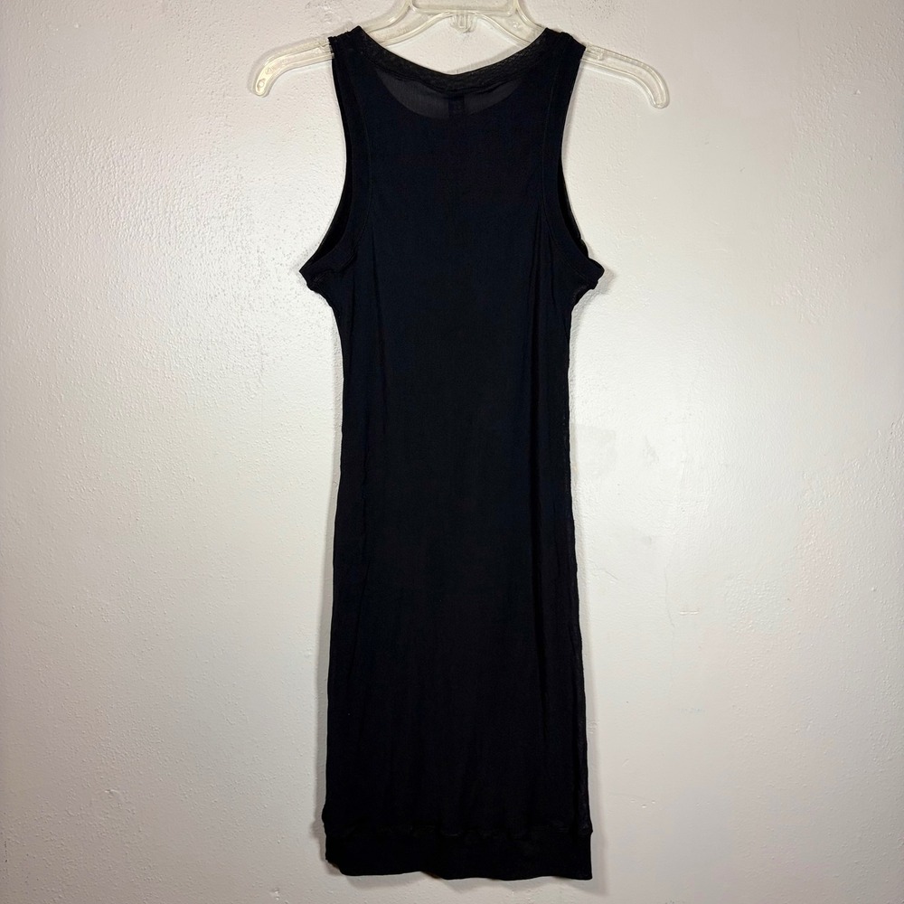 Skims Black Sleeveless Mini Dress High Neck Bodycon Size M - Picture 2 of 9